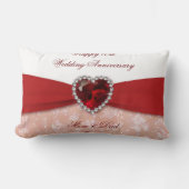 Damask 40th Wedding Jubileum Sierkussen Kussen (Voorkant)