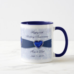 Damask 45e trouwjubileum mok