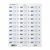 Damask 45th Jubileum retouradreslabels Etiket (Full Sheet)