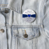 Damask 45th Wedding Jubileum Button (In situ)