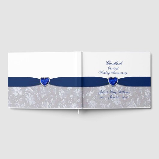 Damask 45th Wedding Jubileum Guestbook Gastenboek (Volledig)