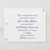 Damask 45th Wedding Jubileum Invitation Kaart (Achterkant)