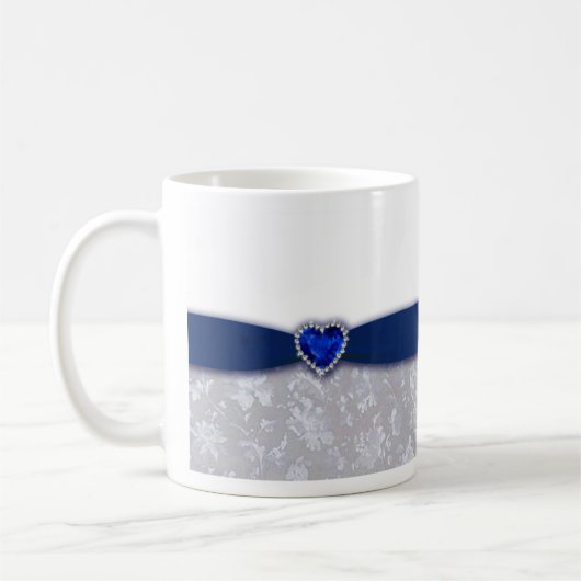 Damask 45th Wedding Jubileum Mok (Links)