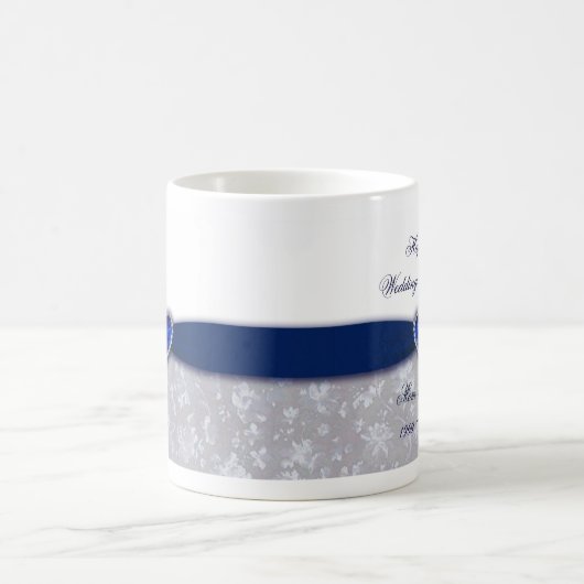 Damask 45th Wedding Jubileum Mok (Center)