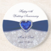 Damask 45th Wedding Jubileum Onderzetter (Voorkant)