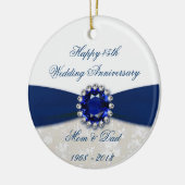 Damask 45th Wedding Jubileum Ornament (Links)