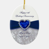 Damask 45th Wedding Jubileum Ornament (Voorkant)