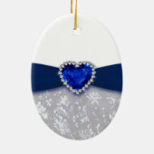 Damask 45th Wedding Jubileum Ornament (Achterkant)