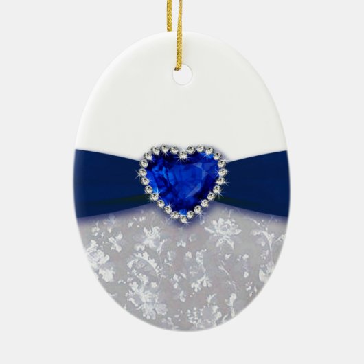 Damask 45th Wedding Jubileum Ornament (Achterkant)