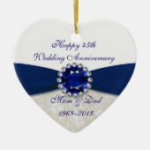 Damask 45th Wedding Jubileum Ornament (Voorkant)