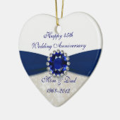 Damask 45th Wedding Jubileum Ornament (Links)