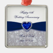 Damask 45th Wedding Jubileum Ornament (Voorkant)