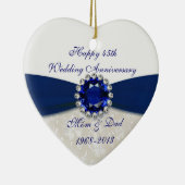 Damask 45th Wedding Jubileum Ornament (Rechts)