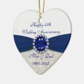 Damask 45th Wedding Jubileum Ornament (Links)
