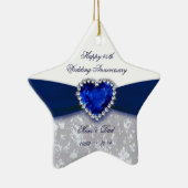 Damask 45th Wedding Jubileum Ornament (Rechts)