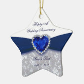 Damask 45th Wedding Jubileum Ornament (Links)