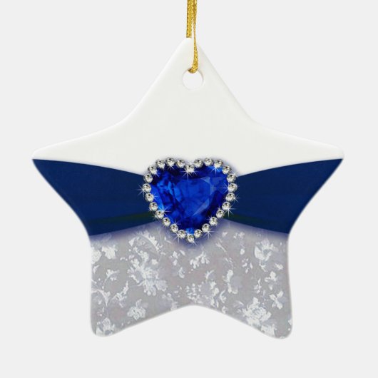 Damask 45th Wedding Jubileum Ornament (Achterkant)