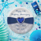 Damask 45th Wedding Jubileum Paper Bord (Feest)