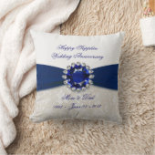 Damask 45th Wedding Jubileum Sierkussen (Deken)