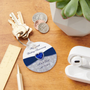 Damask 45th Wedding Jubileum Sleutelhanger