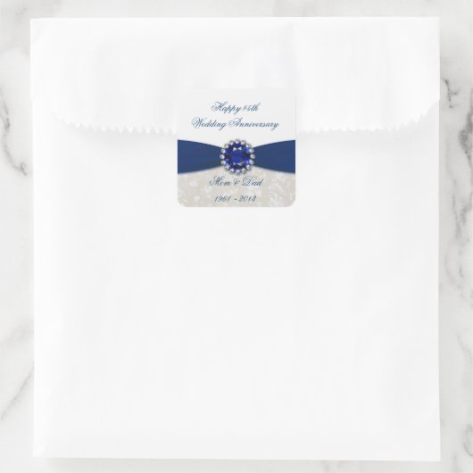 Damask 45th Wedding Jubileum Sticker (Tas)
