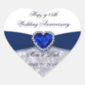 Damask 45th Wedding Jubileum Sticker (Voorkant)