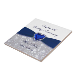 Damask 45th Wedding Jubileum Tegel Tegeltje