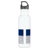 Damask 45th Wedding Jubileum Waterfles (Achterkant)