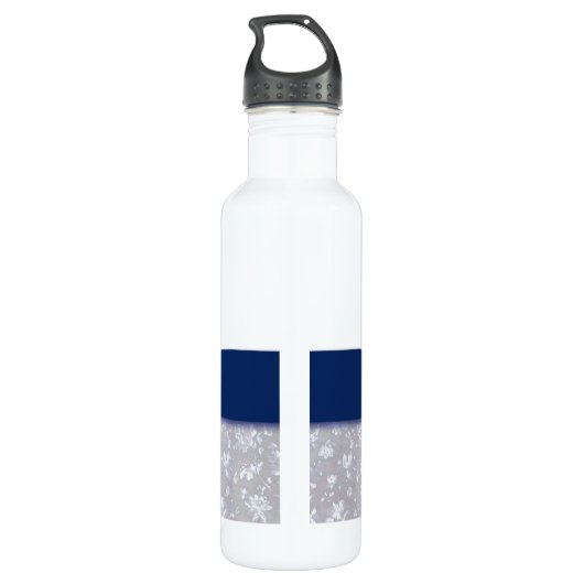 Damask 45th Wedding Jubileum Waterfles (Achterkant)