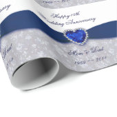 Damask 45th Wedding Jubileum Wrapping Paper Cadeaupapier (Rol Hoek)