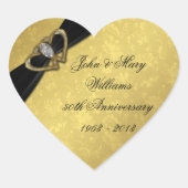 Damask 50th Wedding Jubileum Sticker (Voorkant)