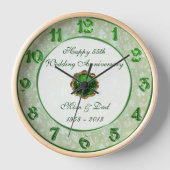 Damask 55th Wedding Anniversary Clock (Voorkant)