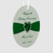 Damask 55th Wedding Jubileum AcrylOrnament Ornament (voorkant)