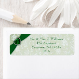 Damask 55th Wedding Jubileum Adres Label