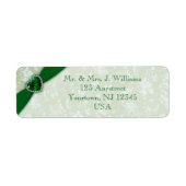 Damask 55th Wedding Jubileum Adres Label (Voorkant)