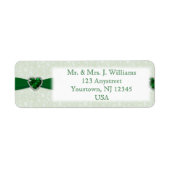 Damask 55th Wedding Jubileum Adres Label (Voorkant)
