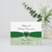 Damask 55th Wedding Jubileum Briefkaart (Staand voorkant)