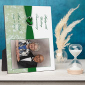 Damask 55th Wedding Jubileum Foto Plaque Fotoplaat (Zijkant)