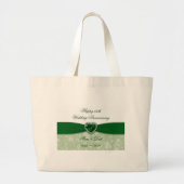 Damask 55th Wedding Jubileum Grote Tote Bag (Voorkant)