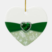 Damask 55th Wedding Jubileum Keramisch Ornament (Achterkant)