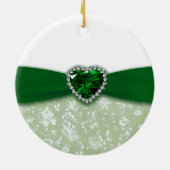 Damask 55th Wedding Jubileum Keramisch Ornament (Achterkant)