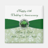 Damask 55th Wedding Jubileum Magnet (Voorkant)