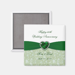Damask 55th Wedding Jubileum Magnet