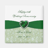 Damask 55th Wedding Jubileum Magnet (Voorkant)