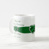 Damask 55th Wedding Jubileum Mok (Voorkant links)