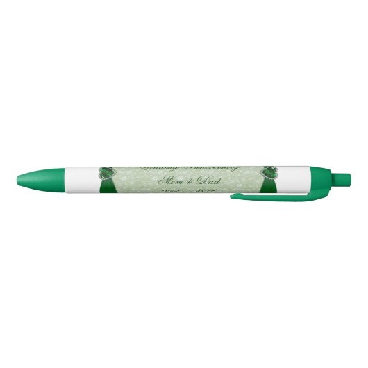 Damask 55th Wedding Jubileum Pens Zwarte Inkt Pen (Bodem)