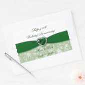 Damask 55th Wedding Jubileum Rechthoekige Sticker (Envelop)