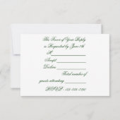 Damask 55th Wedding Jubileum RSVP Kaartje (Achterkant)