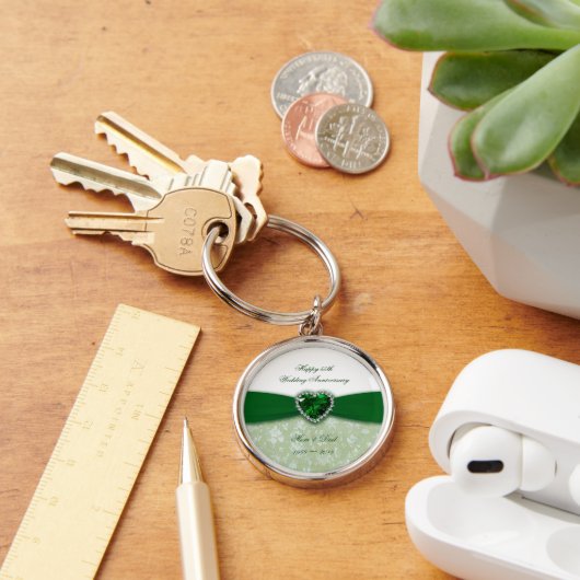 Damask 55th Wedding Jubileum Sleutelhanger (Bureau)