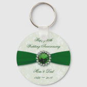 Damask 55th Wedding Jubileum Sleutelhanger (Voorkant)